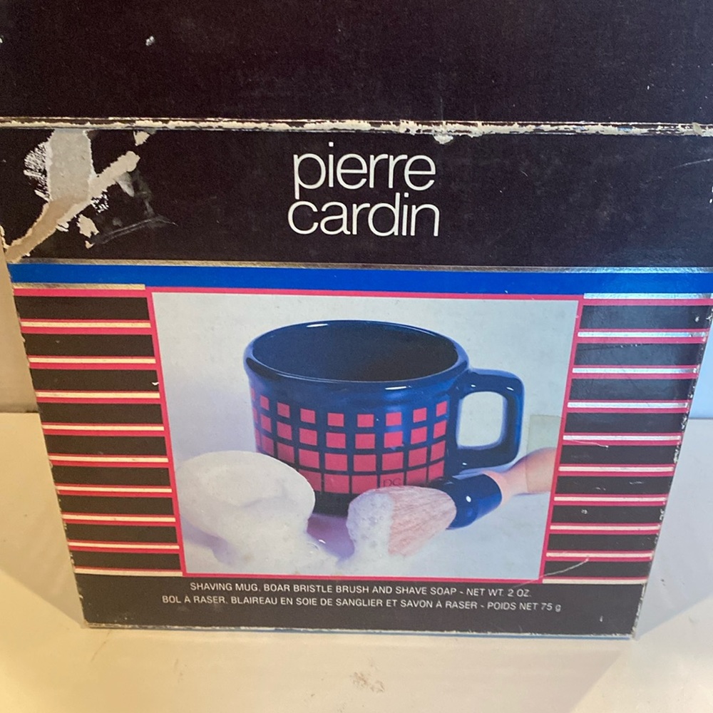 Vintage Pierre Cardin Shaving Mug Set